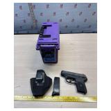 Ruger EC9s, 9mm Luger Pistol with belt clip