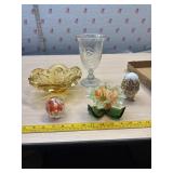 Murano style bowl with controlled bubbles. Paper