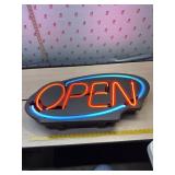 Open sign works