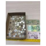 Foreign Coins and paper money