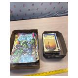 LgLot of comic books and post cards