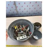 Bucket of brass fitting and valves