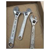 3 adjustable wrenches