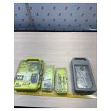 Ryobi drill bits, screw driver heads, hole saws