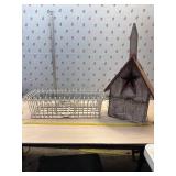 Metal Basket light up church  works