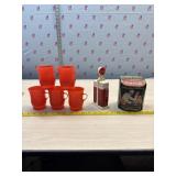 Set of 5 Hey Koolaid cups, Coca Cola salt &