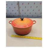 Le Creuset cast enamel pot with lid