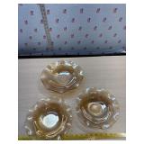 Jeannette Glass "Floragold Louisa" iridescent