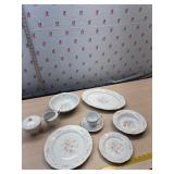 Set of 8 with creamer sugar, platter and serving