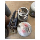 Air tank, gas can and frame