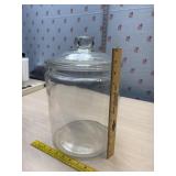 Large glass cracker jar