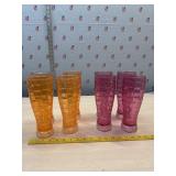 Set of 8 plastic glasses