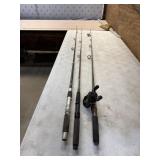 1 fishing pole and 2 rods