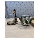 Giraffe Fish bowl- has been repaired, and bowl