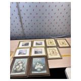 3 floral painting, light house pictures and