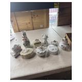 Trinket boxes and vases