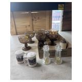 Brown dessert dishes m, Lenox light house S&P