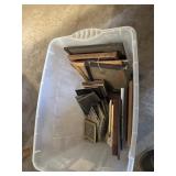 Tote with picture frames basket, tile adhesive