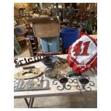 NASCAR Bandanas whip, candle holders and sign