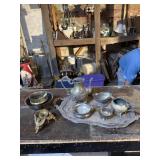 Silver plate tray and more
