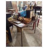 Folding card table and all contents, bring boxes