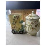 Cookie Truck no lid and cookie jar