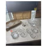 Ruffled Edge footed basket bowl, lgLot of