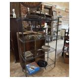 Metal shelf 36ï¿½x14ï¿½x 55ï¿½ and all contents