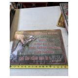 Catfish and lawyer tin sign