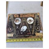 Hunting tin sign