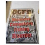 OCFD fishing tin sign