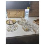 Heisey Pineapple Fan serving bowl, vintage glass