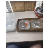 6 Heisey Lunch plates, 7 of one platters and 7