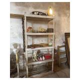 Shelf and contents bring boxes light not included