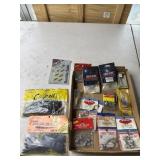 Plastic worms and fishing hooks