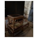 Glass top coffee and end table