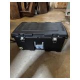 Sterilite  Tote  with wheels and contents toys