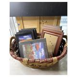 Basket of new and used picture frames