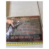 Catfish and lawyer tin sign