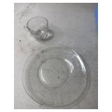 17 clear 8ï¿½ plates and 9 cups