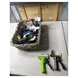 Basket of metal  & plastic Trigger  hose Nozzles