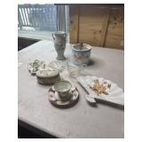 Trinket dish, tea cup candle holders and more