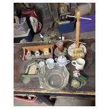 Lg glass serving bowl and more