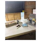 Electric Knife, Duck dish, lures, bird house and