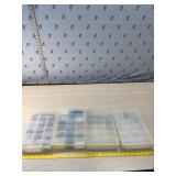 4 tackle box organizers with jewelry making items