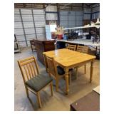 Table and 4 chairs  54ï¿½x36ï¿½x30ï¿½ with hideaway