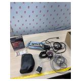 Microcassette Recorder, blood pressure cuff,