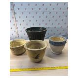 4 flower pots