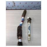 Beaded talking stick and pipe