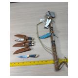 New Deleon War Club and 4 knifes